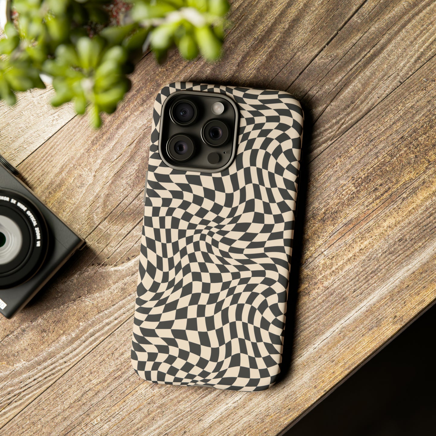 Trippy Checkered Tough Phone Case for Iphones, Samsungs, and Google phones