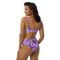 Purple floral butterfly rave outfit SET