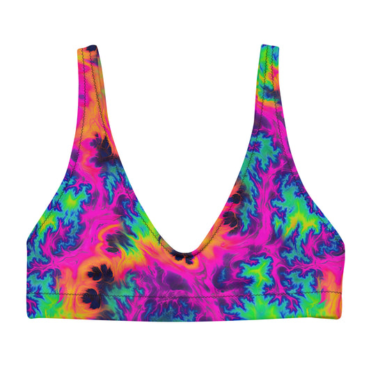 Tie Dye padded rave top, plus size rave outfits available