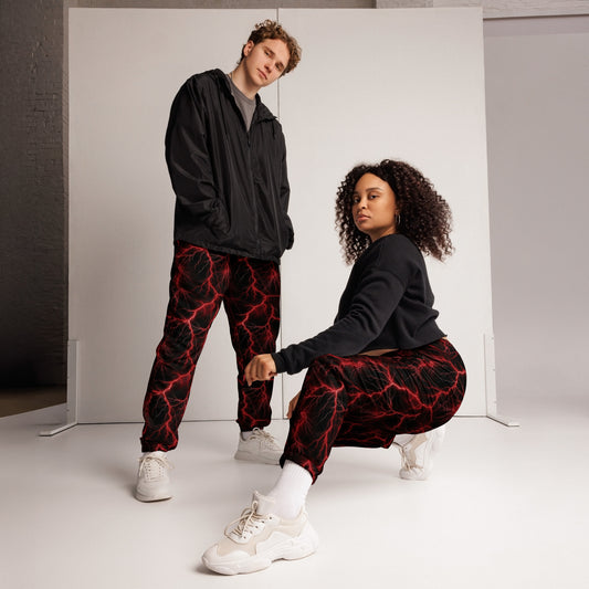Red Electric Rave Joggers Unisex