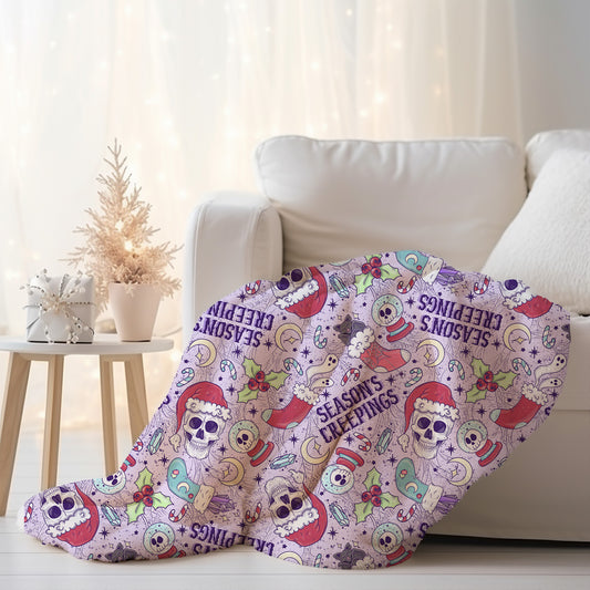 Spooky Christmas Minky Blanket