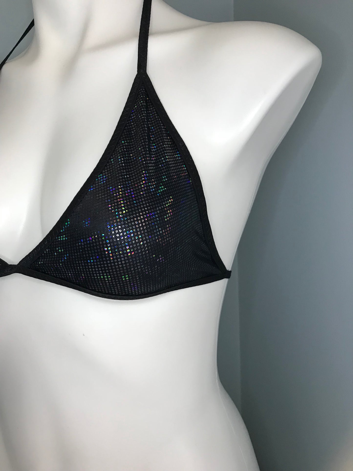 Disco Queen Holographic Bralette, Rave Top, Holographic Top - Electric Couture Dolls