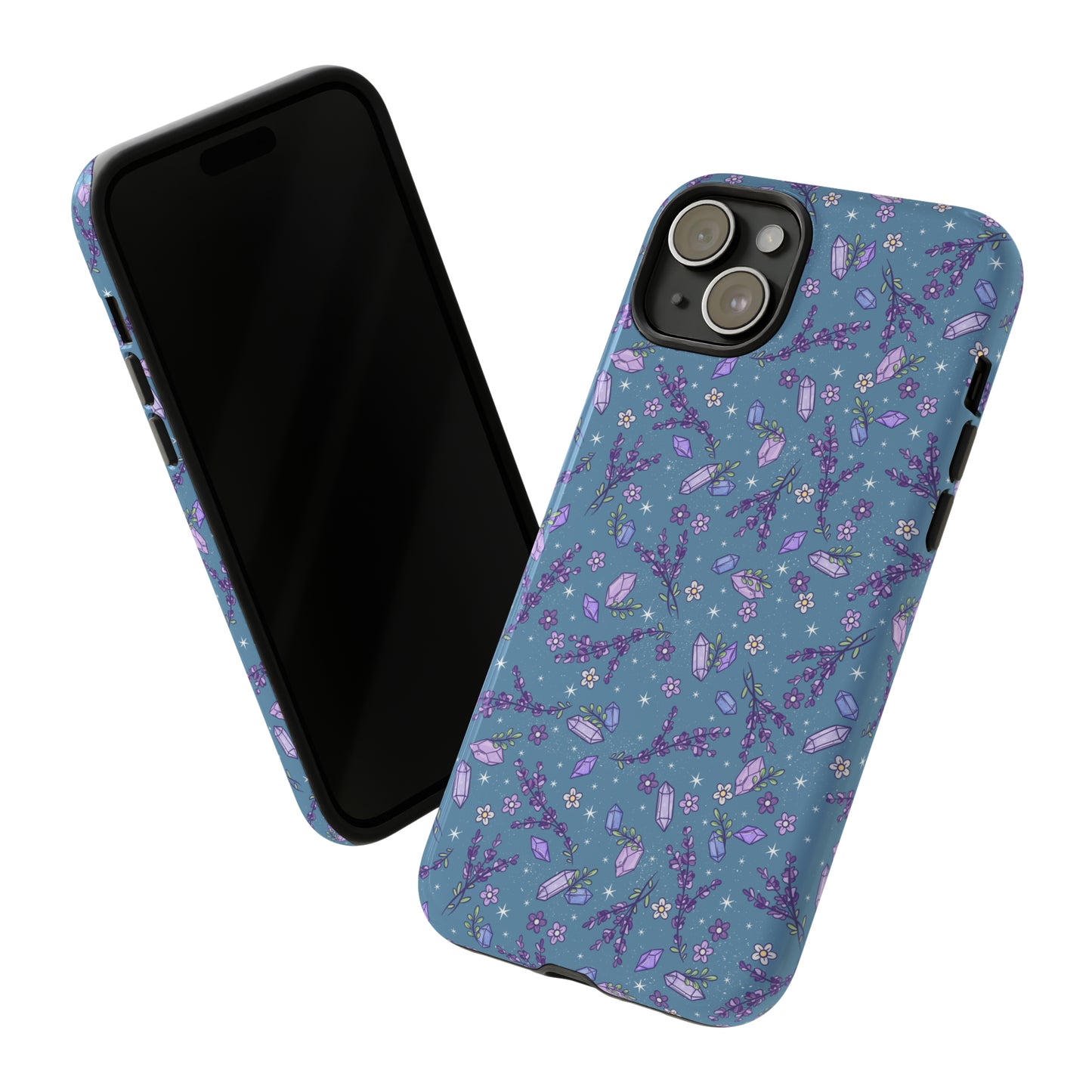 Lavander and crystals Tough Phone Case for Iphones, Samsungs, and Google phones