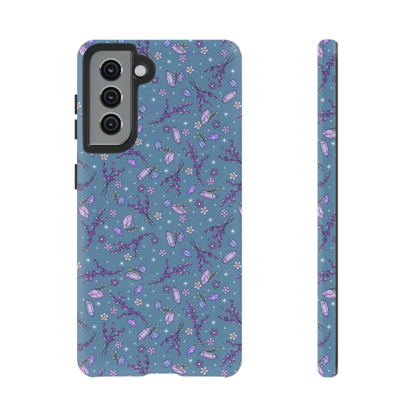 Lavander and crystals Tough Phone Case for Iphones, Samsungs, and Google phones