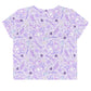 Lavender Cow Crop Tee, Plus sizes available