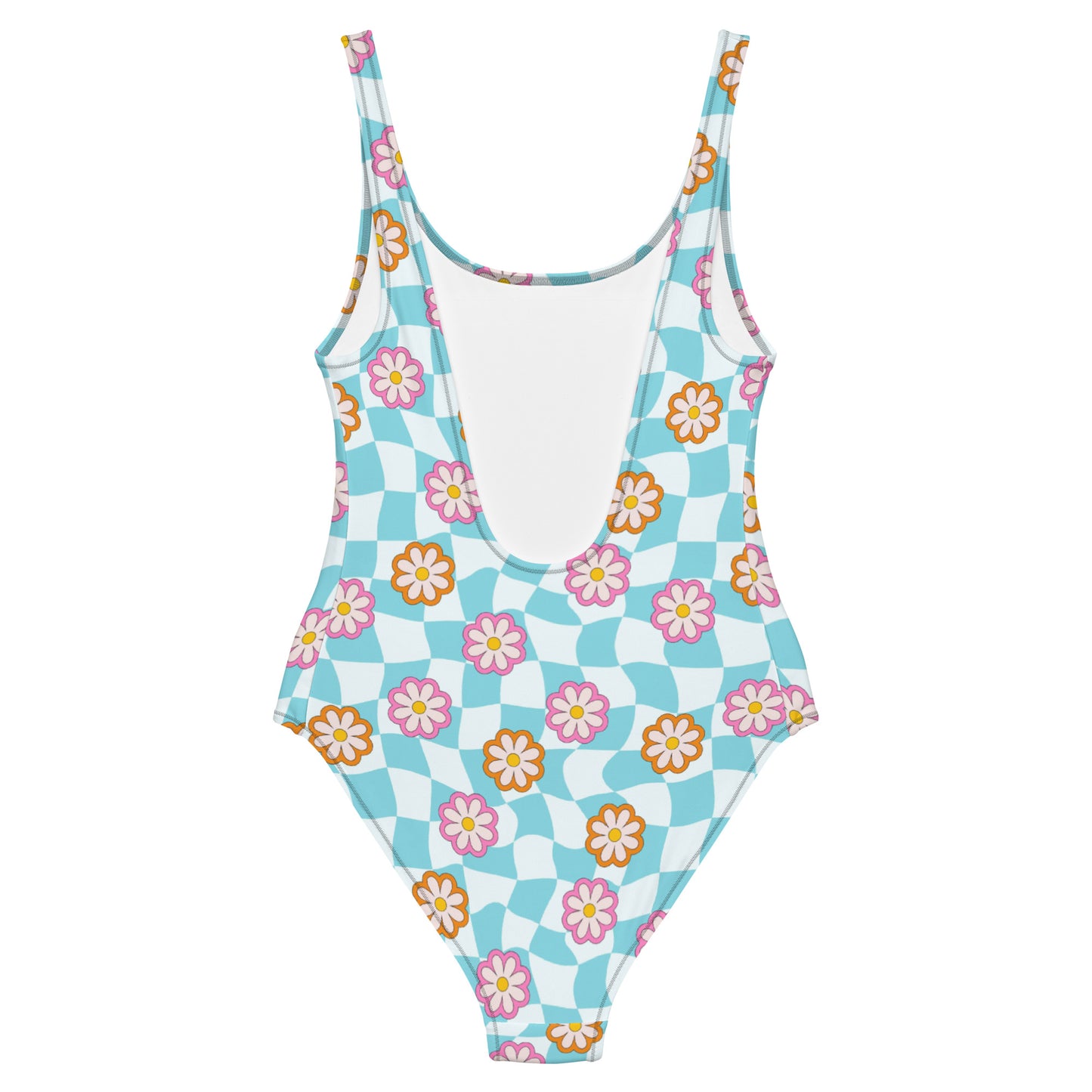 Blue Checkered Groovy Rave and Festival Bodysuit