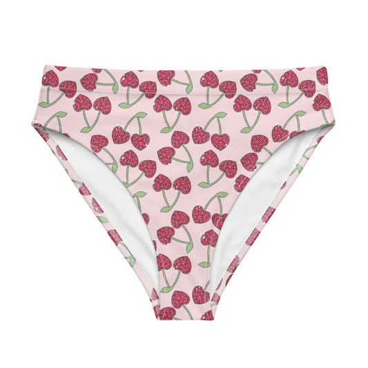 Disco Cherries high-waisted bikini bottom, rave bottoms