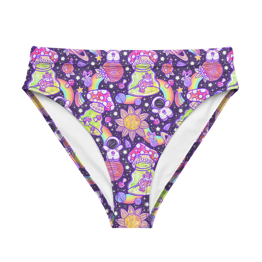 Space Shrooms high-waisted rave bottom, plus size available