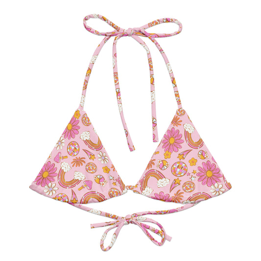 Pink Disco Rave bralette, rave top, plus size available