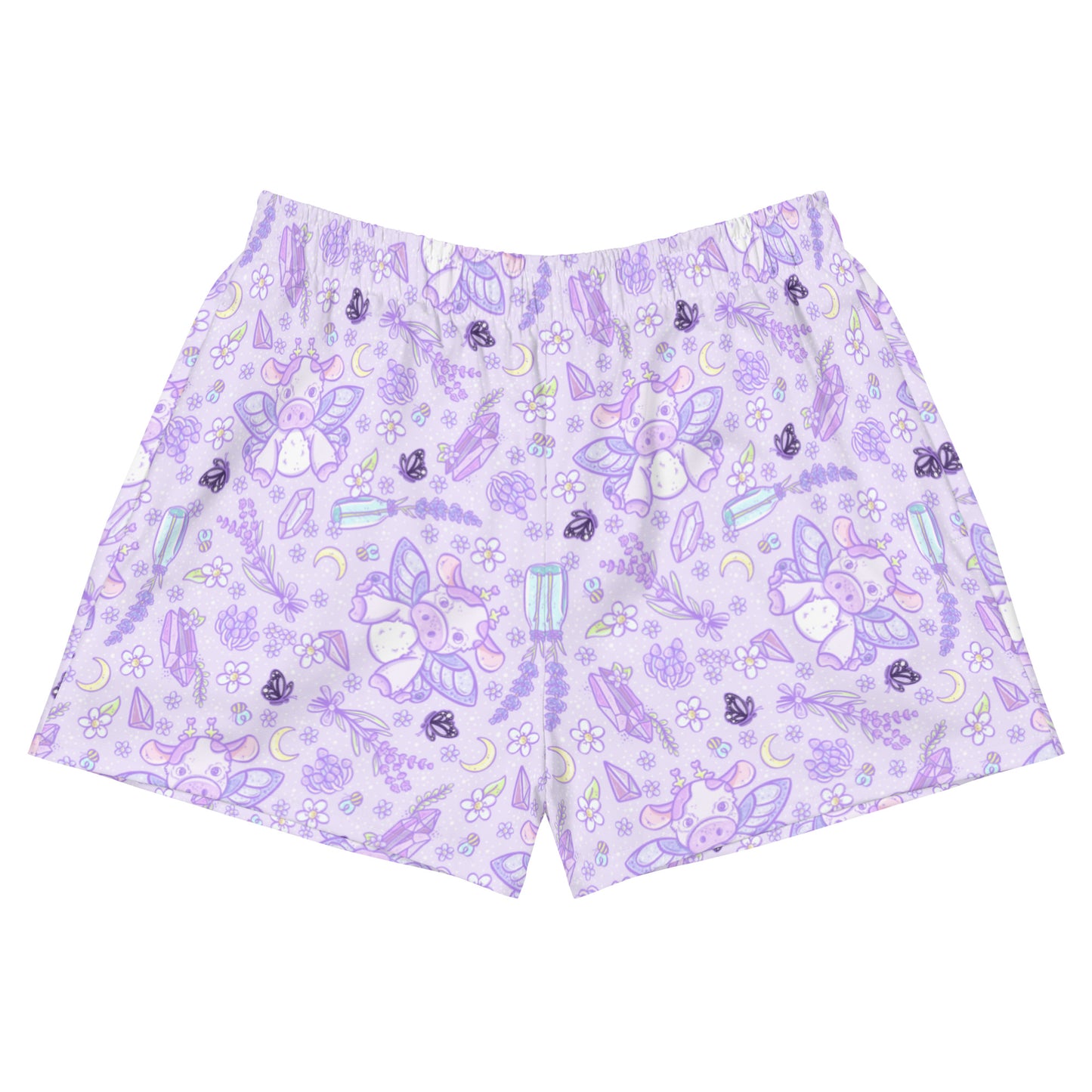 Lavender Cow Comfy Athletic Shorts
